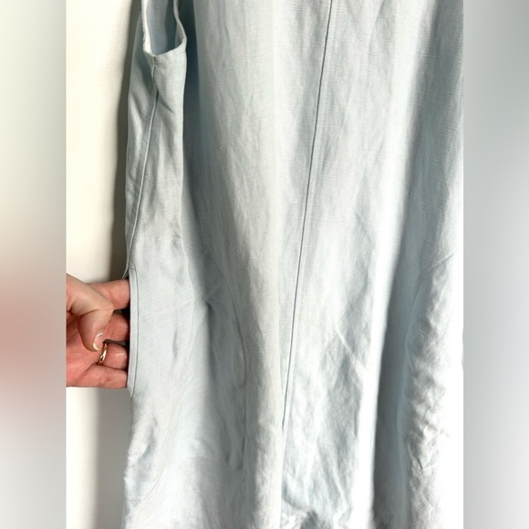 Wilfred white linen sleeveless trompette shift dress light blue - Picture 8 of 9